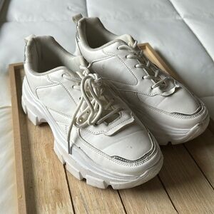 Chunky White Dad Sneakers